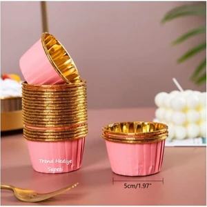 Trend Hediye Sepeti Cupcake Kek Kalıbı Pembe 25'li