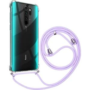 Xiaomi Redmi Note 8 Pro Boyundan Askılı Darbe Emici Şeffaf Silikon Kılıfı