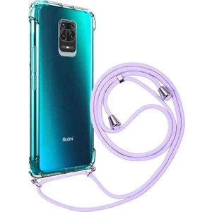 Xiaomi Redmi NOTE9S Note9 Pro Uyumlu Boyundan Askılı Darbe Emici Şeffaf Silikon Kılıfı