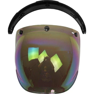 3-Snap Kask Visor Retro Motosiklet Kask Visor Kabarcık Visor Direnç Pc Renkli