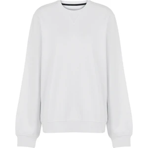 White And Simple Kadın Beyaz  100% Pamuk Unisex Sweatshirt