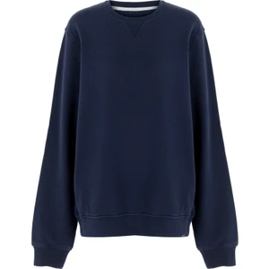 White And Simple Erkek Lacivert 100% Pamuk Unisex Sweatshirt