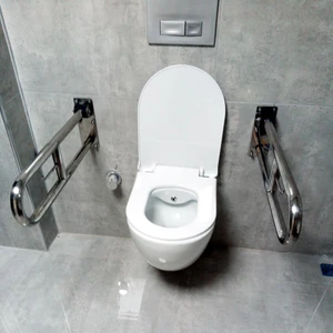 Engelli Tutunma Barı Tuvalet Kağıtlıklı Banyo Wc Paslanmaz Mat Satine Yüzeyli