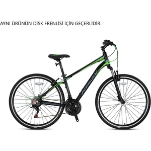 TX75 Mekanik Disk Fren Şehir Bisikleti Siyah Yeşil 16(41cm)