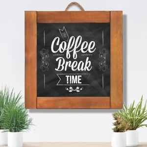 Çanakcı Ahşap Ev Dekorasyon Ahşap Yazı Tahtası Kara Tahta Duvar Süsü Duvar Dekoru 30 x 30 cm