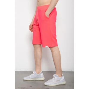 Uzun Basic Pamuklu Şort-Neon Fusya