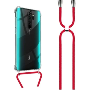 Xiaomi Redmi Note 8 Pro Boyundan Askılı Darbe Emici Şeffaf Silikon Kılıfı