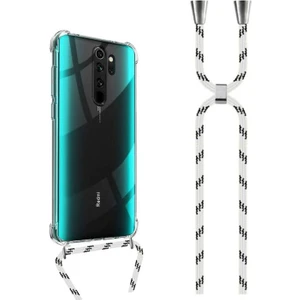 Xiaomi Redmi Note 8 Pro Boyundan Askılı Darbe Emici Şeffaf Silikon Kılıfı