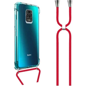 Xiaomi Redmi NOTE9S Note9 Pro Uyumlu Boyundan Askılı Darbe Emici Şeffaf Silikon Kılıfı