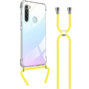 Xiaomi Redmi Note 8 Uyumlu Boyundan Askılı Darbe Emici Şeffaf Silikon Kılıfı