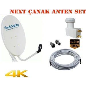 Çanak Anten Set 70 cm Ofset+Hd Tekli LNB2+20M Kablo