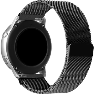 Amazfit Gts Uyumlu Milano Loop Metal Hasır Kordon 20MM (Siyah)