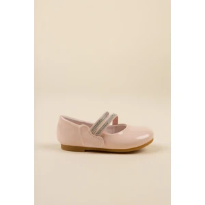 Çatal Baretli Pudra Kız Çocuk Ayakkabı