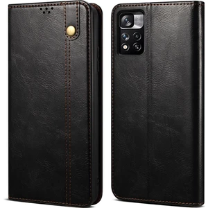 Xiaomi Redmi Note 11 Için Pu Deri Manyetik Flip Cüzdan Standlı Kapaklı - Siyah (Yurt Dışından)