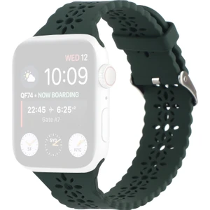 Apple Watch Uyumlu 7 45 mm / 6 & Se & 5 & 4 44 mm / 3 & 2 & 1 42 mm Koyu Yeşil (Yurt Dışından)