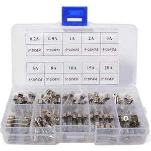 Rob Ada  100 Adet 5X20MM Tüp Sigorta - Cam Sigorta Seti - Kutulu