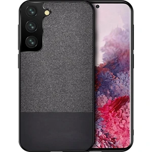 Samsung Galaxy S22 Fabrik Kumaş Desen Kılıf - Siyah