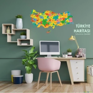Türkiye Haritası Büyük Renkli Şeffaf 150-87 cm