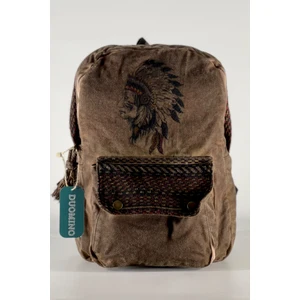 Nemo Group Kızılderili Sırt Çantası Orta Boy Günlük Kullanım Otantik 14'' İnç Seyahat Sırt Çantası