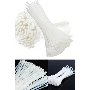 Kablo Bağı & Plastik Kelepçe & Cırt Kelepçe 4.8 x 380 mm Beyaz 100 Adet