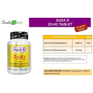 Suda Vitamin Suda D D3 + K2 60 Kapsül