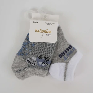 Erdem 2'li Kaydırmaz Taban Erkek Bebek Patik Çorap