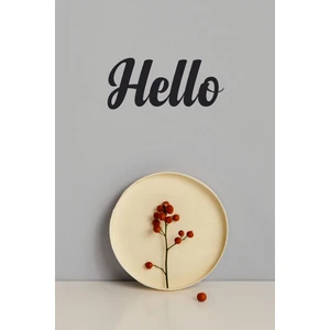 trc trafik Hello Sticker Duvar Yazısı Sticker (Siyah)