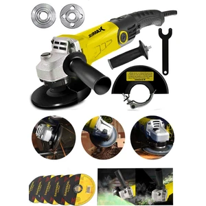 3500W 6 Kademe Devir Ayarlı Spiral Taşlama Makinesi Avuç Içi Taşlama 125 Mm 5 Ad Taş Hediyeli