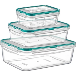 Fresh Box 3'lü Set (400 - 800 - 1400 ml) Hava Geçirmez & Sıvı Sızdırmaz Saklama Kabı Lunch Box