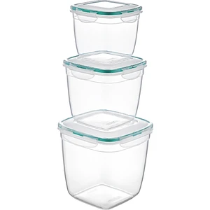 (3'lü Set) Fresh Box Toplam 6700 ml Hava Geçirmez & Sıvı Sızdırmaz Saklama Kabı Lunch Box