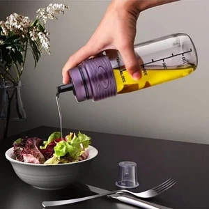 The Bro 500 Ml Akıllı Damlatmaz Cam Yağdanlık Ve Sirkelik