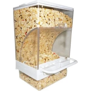 Dmc Pet Store Kuş Yemliği Taban Hazneli Beyaz (10-7,5)-14,5 cm