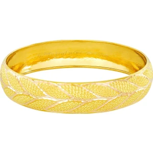 T51 Tuğrul Altın 16 gr(gram) 15 mm 22 Ayar İşçiliksiz Şarnelli Bilezik TCNC016-2