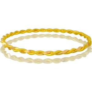 T51 Tuğrul Altın 25 gr(gram) 22 Ayar İşçiliksiz Paftalı Burma Bilezik