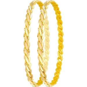 T51 Tuğrul Altın 40 (2*20) Gr(Gram) Üçlü Adana Burma 22 Ayar Altın Bilezik