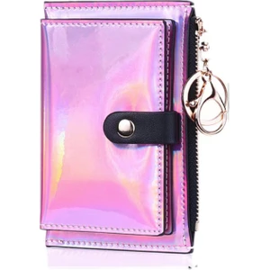 Mor Renk Yeni Kadın Cüzdan Moda Anahtarlık Fermuar Bozuk Para Cüzdanı Mini Küçük Para Çantası(Yurt Dışından)