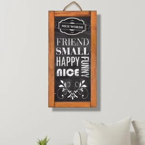 Çanakcı Ahşap Ev Dekorasyon Ahşap Yazı Tahtası Kara Tahta Duvar Süsü Duvar Dekoru 60 x 30 cm
