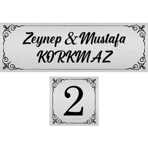 Metal Kapı Isimliği ve Kapı Numarası Baskılı Kapı Isimliği