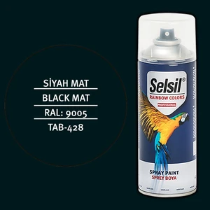 Rainbow Sprey Boya 400ML (Siyah Mat - Black Mat)