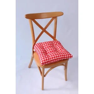 Altın Pamuk Lux Pofidik Pötikareli Sandalye Minderi 40 x 40 cm. Kırmızı