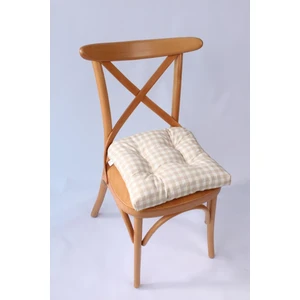 Altın Pamuk Lux Pofidik Pötikareli Sandalye Minderi 40 x 40 cm. Bej