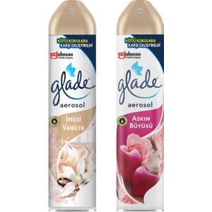 Aerosol Ipeksi Vanilya 300 ml + Glade Aerosol Oda Kokusu aşkın Büyüsü 300 ml