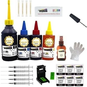 Canon Pixma E204 / E304 Uyumlu Ekonomik Kartuş Dolum Seti