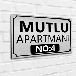 Apartman-Site Kapı Isimliği Kapı Tabelası 20X29 cm