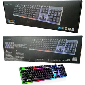 Q Gaming Oyuncu Türkçe Klavye Işıklı Concord C-59