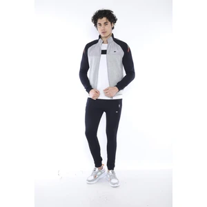 Erkek Slimfit Spor G2 Melanj (Açık Gri) Eşofman Takımı - 6733