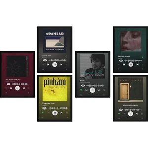 Hero Tasarım Slow Spotify Karekodlu 6 Parça Mdf TABLOGMZ238