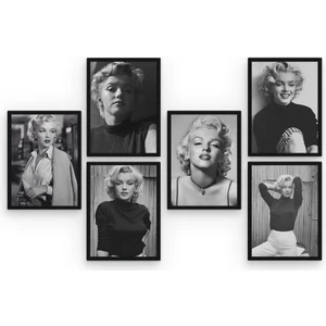 Hero Tasarım Marilyn Monroe 6 Parça Mdf TABLOGMZ472