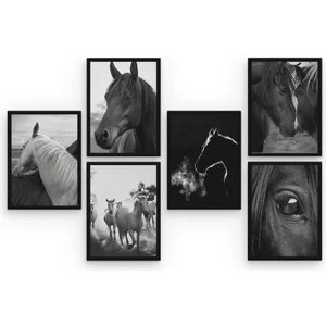 Hero Tasarım  Horse 6 Parça Mdf TABLOGMZ373