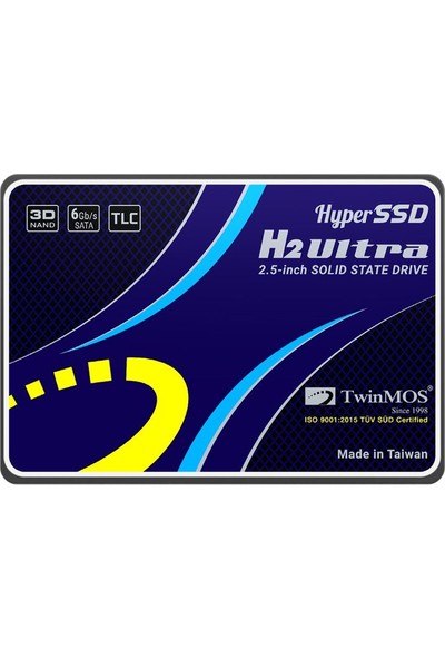 Twinmos 512GB 2.5" Sata3 SSD (580MB-550MB/S) Tlc 3dnand Black (TM512GH2UG)